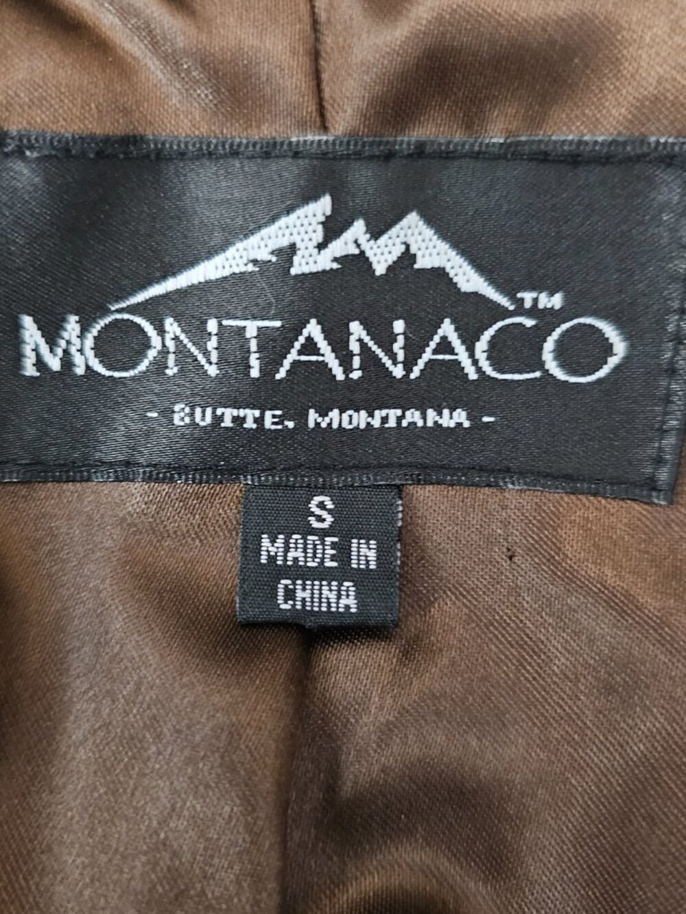 Montanaco Vintage Brown Suede Leather Boho Y2K Western Fringe Stitch Jacket S - Picture 6 of 8
